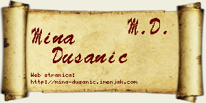 Mina Dušanić vizit kartica